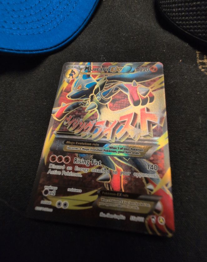2014 Pokémon XY Furious Fists #55a Mega Lucario EX — front