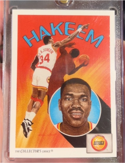 1991 Upper Deck #92 Hakeem Olajuwon Houston Rockets — front