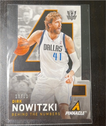 2013-14 Panini Pinnacle #41 Dirk Nowitzki Behind the Numbers — front