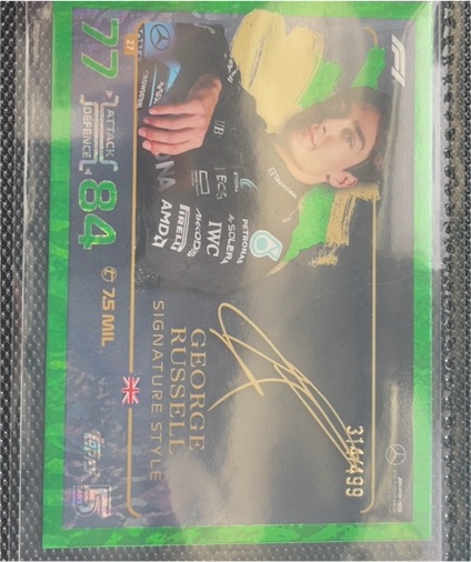 2024 Topps Turbo Attax #27 George Russell Signature Style — front