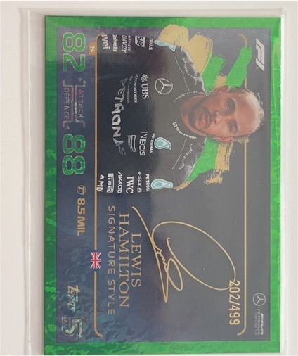 2024 Topps Turbo Attax #82 Lewis Hamilton Signature Style — front
