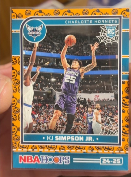 2024-25 Panini NBA Hoops Haunted Hoops #233 KJ Simpson Jr. — front