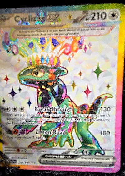 2024 Pokémon SV08: Surging Sparks #228/191 Cyclizar ex — front