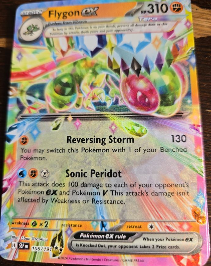 2024 Pokémon SV08: Surging Sparks #106 Flygon ex — front