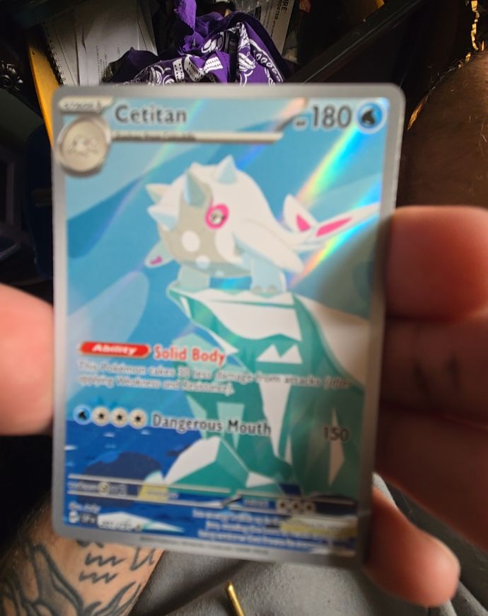 2024 Pokemon TCG SV08: Surging Sparks #201 Cetitan Illustration Rare — front