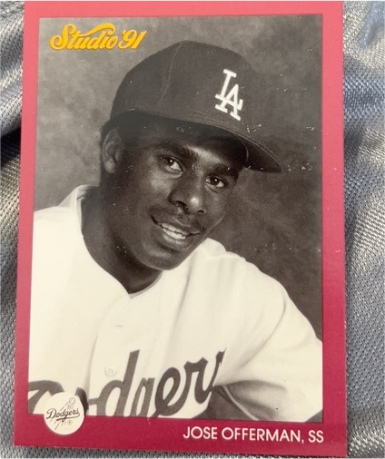 1991 Leaf Studio #186 Jose Offerman Los Angeles Dodgers — front
