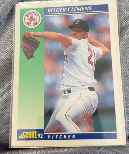 1992 Score #21 Roger Clemens — front