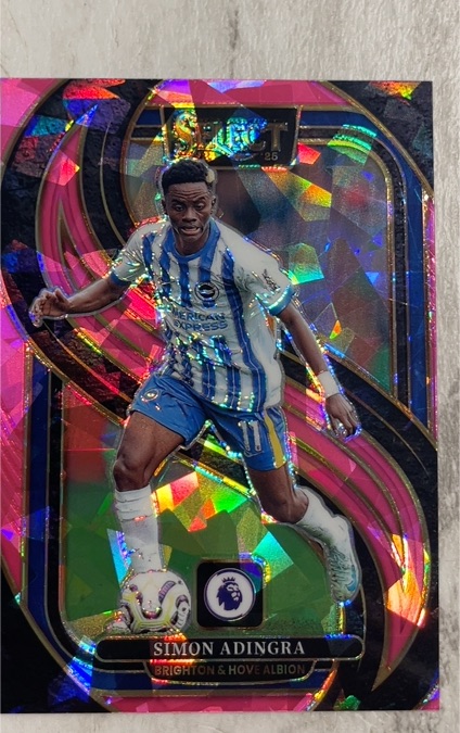 2024-25 Panini Select Premier League Simon Adingra Pink Ice — front