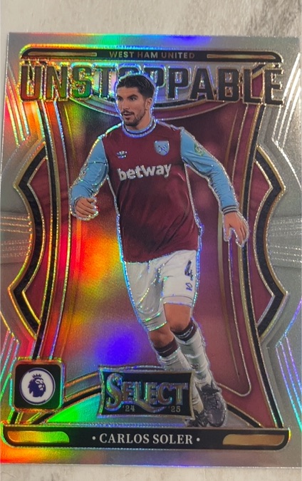 2024-25 Panini Select Premier League Unstoppable #14 Carlos Soler — front
