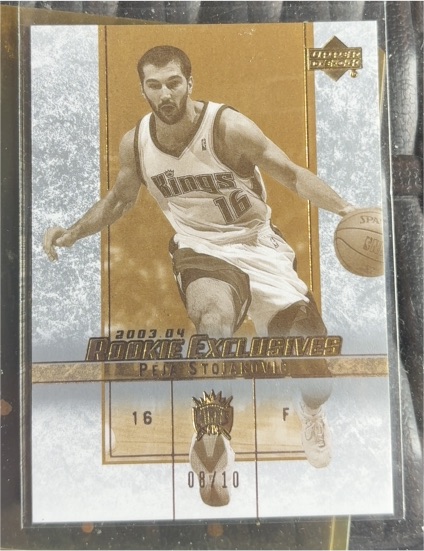 2003-04 Upper Deck Rookie Exclusives Peja Stojakovic #08/10 — front