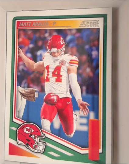 2025 Panini Score #288 Matt Araiza — front