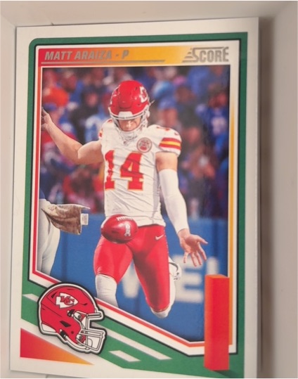 2025 Panini Score #288 Matt Araiza — front