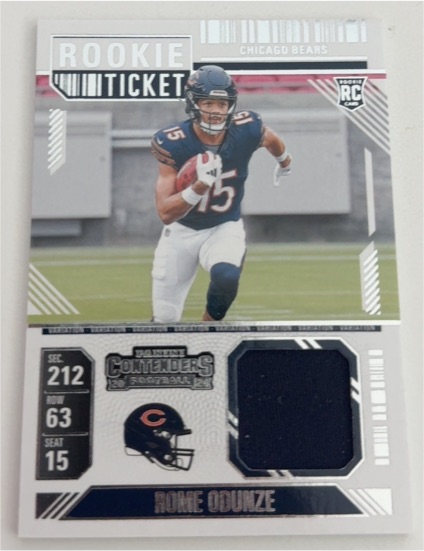 2024 Panini Contenders Rookie Ticket #RTS-ROE Rome Odunze — front