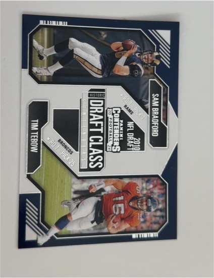 2024 Panini Contenders Historic Draft Class 2010 #25 Sam Bradford/Tim Tebow — front
