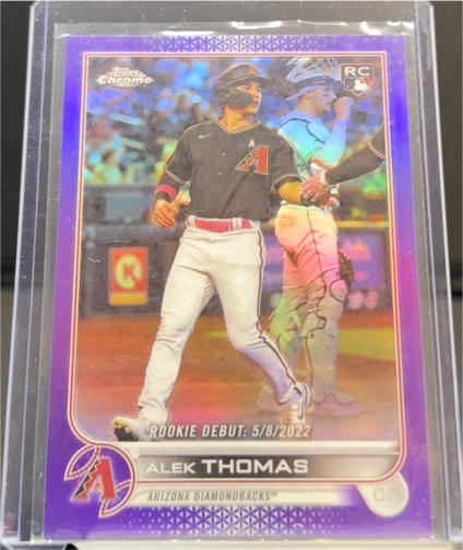 2022 Topps Chrome Update #USC122 Alek Thomas Purple Refractor Rookie Card — front