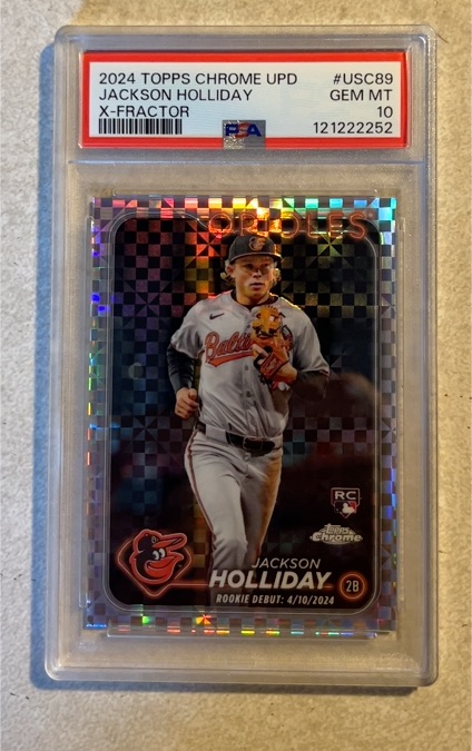 2024 Topps Chrome Update #USC89 Jackson Holliday X-Fractor Rookie Debut — front