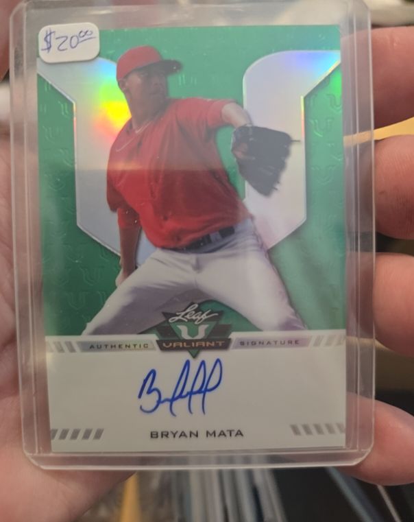 2017 Leaf Valiant #BA-BM3 Bryan Mata — front