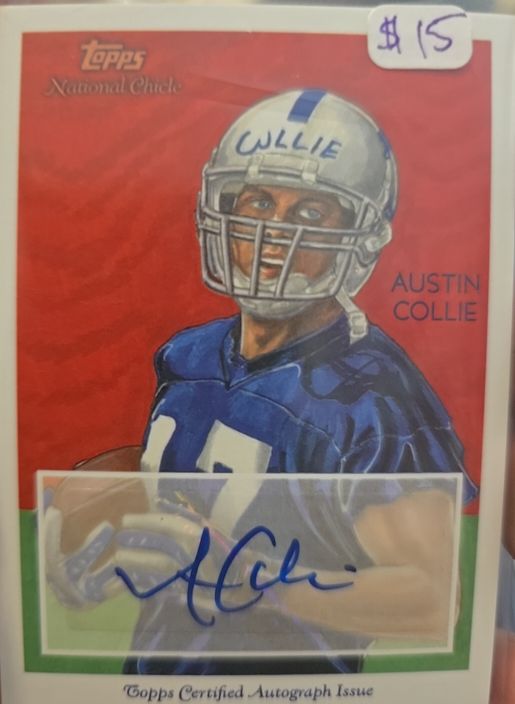 2009 Topps National Chicle Autographs #NCA-ACO Austin Collie — front