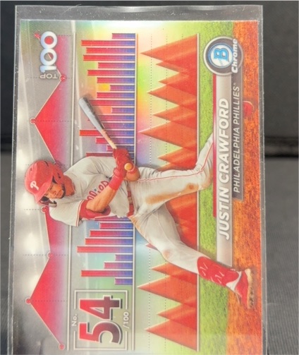 2024 Bowman Chrome Top 100 #BTP-54 Justin Crawford — front