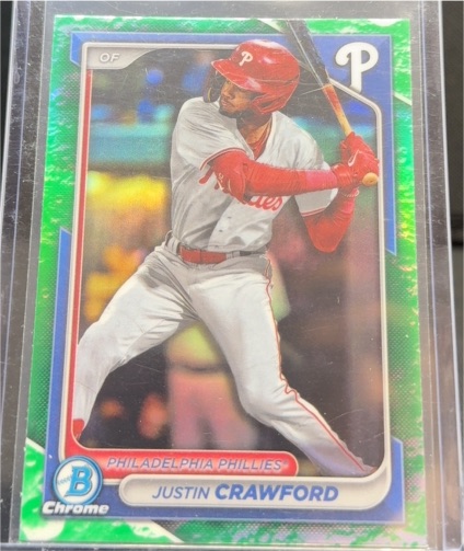 2024 Bowman Chrome #BCP-17 Justin Crawford — front
