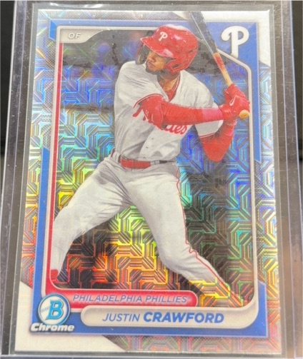 2024 Bowman Chrome #BCP-17 Justin Crawford — front