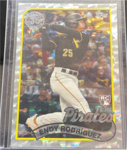 2024 Topps Series 1 1989 Silver Crackle Foil #89B-79 Endy Rodriguez — front
