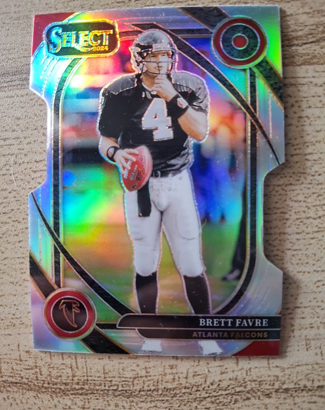 2024 Panini Select Club Level Silver Die Cut Brett Favre Atlanta Falcons — front