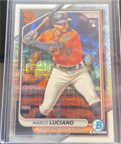 2024 Bowman Chrome Mojo Refractor #18 Marco Luciano — front