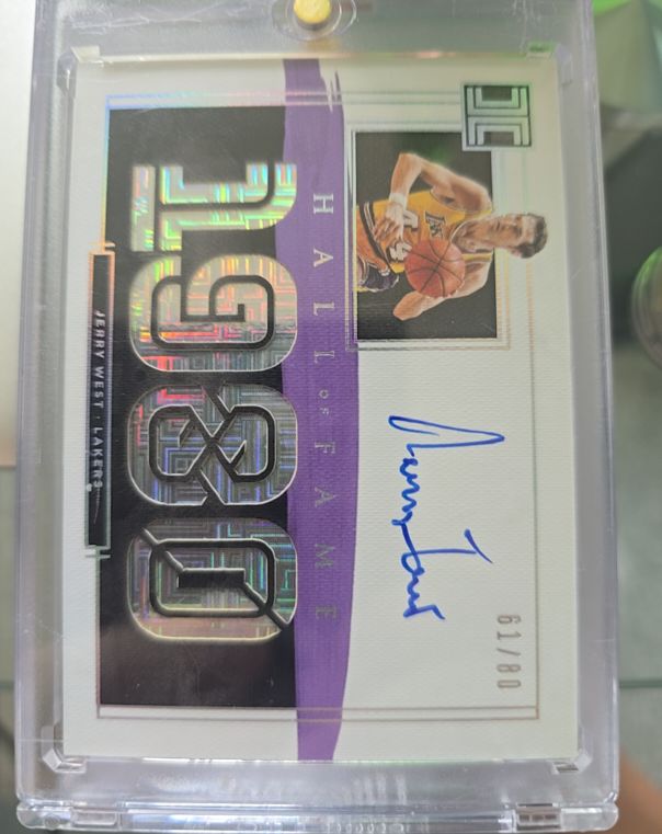 2020 Panini Impeccable Hall of Fame Autographs #IH-JWS Jerry West — front