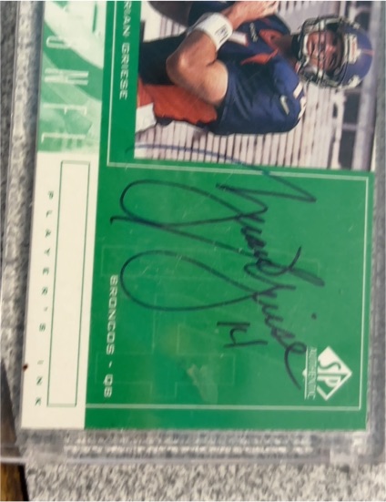 1998 SP Authentic Player's Ink Green #BG Brian Griese Auto — front