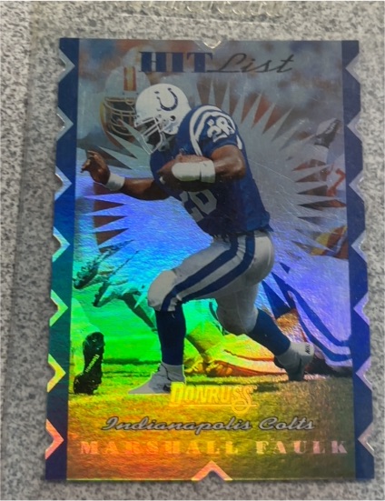 1996 Donruss #13 Marshall Faulk Hit List — front