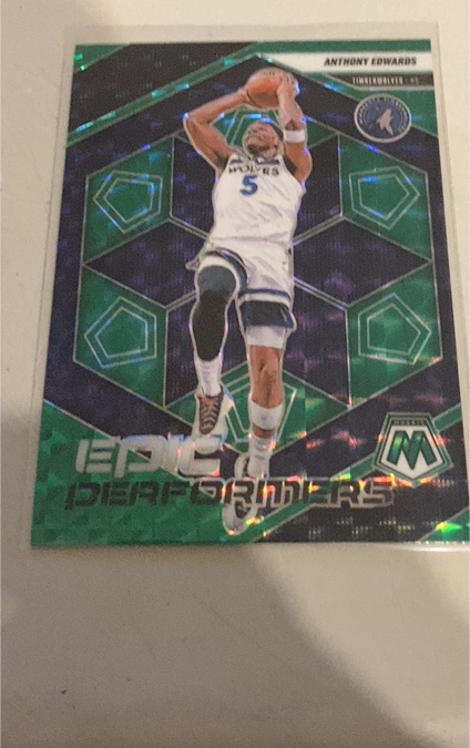 2024-25 Panini Mosaic #9 Anthony Edwards Epic Performers Green — front
