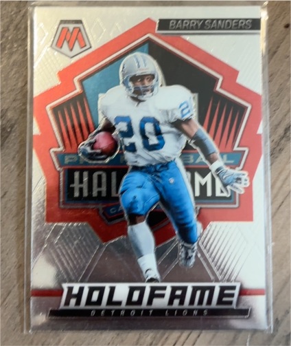 2022 Panini Mosaic #HF-12 Barry Sanders Holofame — front