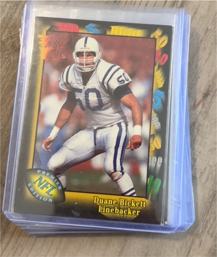 1991 Wild Card #50 Duane Bickett — front