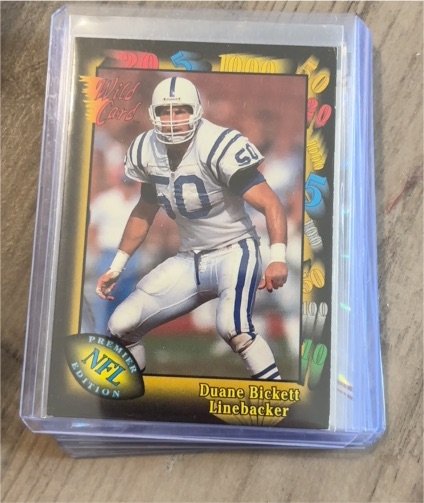 1991 Wild Card Premier Edition #50 Duane Bickett — front