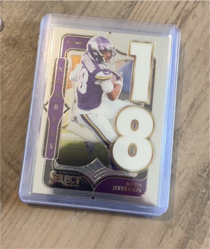 2024 Panini Select Numbers #1 Justin Jefferson — front
