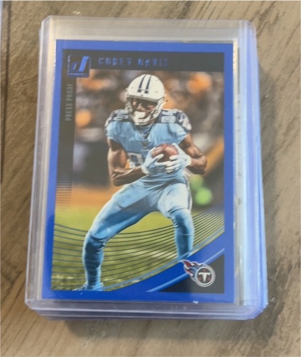 2018 Donruss Press Proof Blue #282 Corey Davis — front