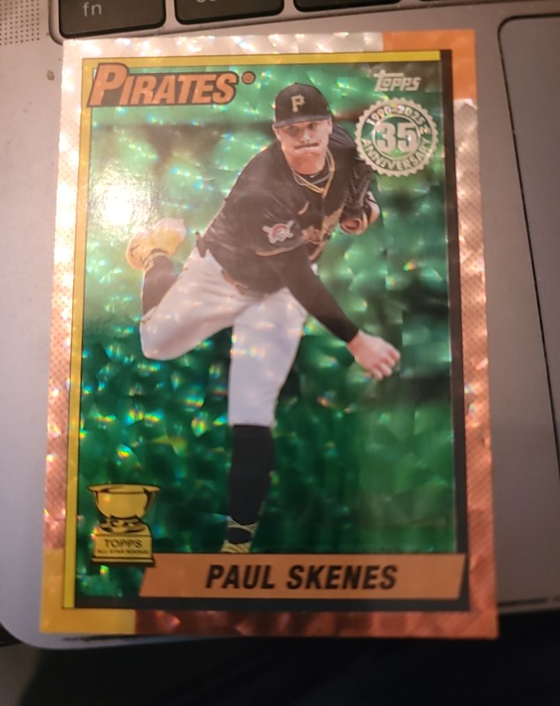 2025 Topps Series 1 #T90-63 Paul Skenes 35th Anniversary 1990 Topps Pirates — front