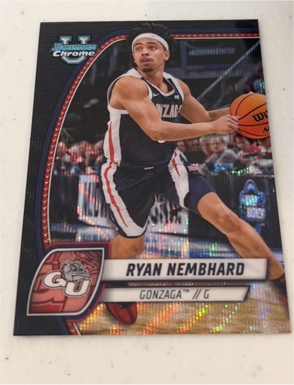 2024-25 Bowman University Chrome #72 Ryan Nembhard — front