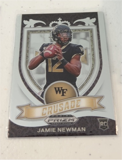 2021 Panini Prizm Draft Picks #174 Jamie Newman Crusade Rookie Card — front