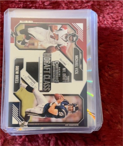 2024 Panini Contenders Historic Draft Class #19 Michael Vick / Drew Brees — front