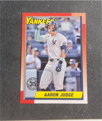 2025 Topps Series 1 #T90-57 Aaron Judge 1990 Topps Baseball 35th Anniversary — front