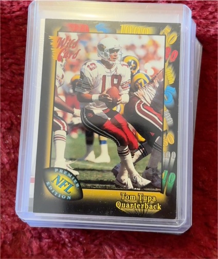 1991 Wild Card #10 Tom Tupa — front