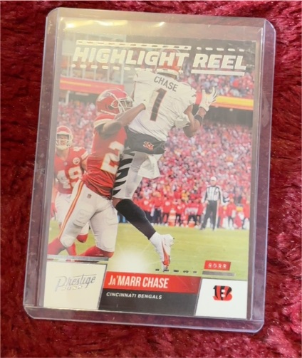 2022 Panini Prestige Highlight Reel #HR-1 Ja'Marr Chase — front