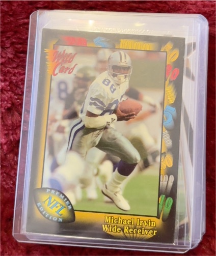 1991 Wild Card #95 Michael Irvin — front