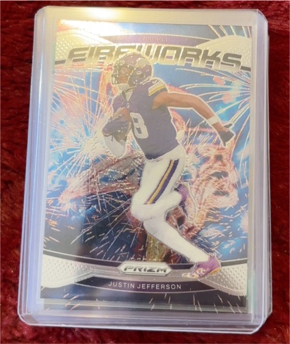 2024 Panini Prizm #8 Justin Jefferson Fireworks — front