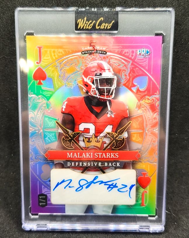 2024 Wild Card 5 Card Draw Stacked Deck #J Malaki Starks — front
