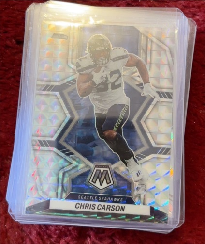 2022 Panini Mosaic #219 Chris Carson — front