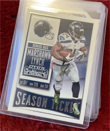 2015 Panini Contenders Season Ticket #21 Marshawn Lynch — front