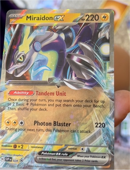 2023 Pokémon Scarlet & Violet Promo #028 Miraidon ex — front